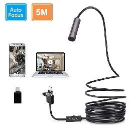 Teslong 16feet / 5m Auto Focus Endoscope Camera with 5.0 Megapixels HD Micro Inspection Camera