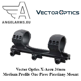 Vector Optics X-Accu 34mm Medium Profile One Piece Picatinny Mount. Monoblock. (V-8)