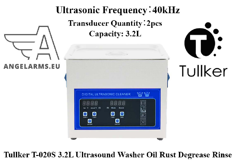 Tullker T-020S 3.2L Ultrasound Washer Oil Rust Degrease Rinse Tullker T-020S 3.2L Ultrasound Washer Oil Rust Degrease Rinse