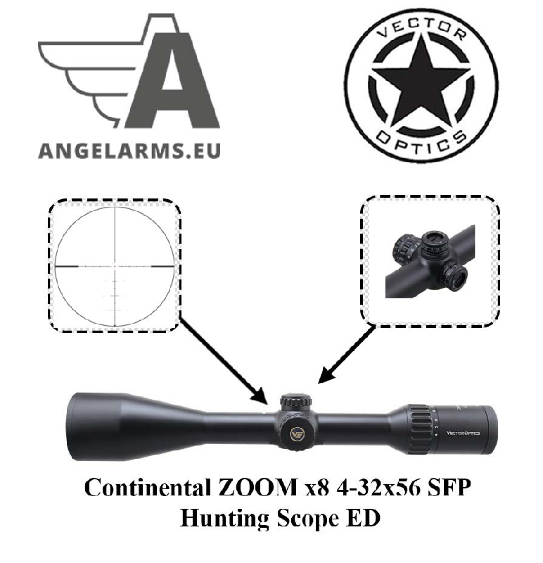 Vector Optics Continental ZOOM x8 4-32x56 SFP Hunting Scope ED Vector Optics Continental ZOOM x8 4-32x56 SFP Hunting Scope ED