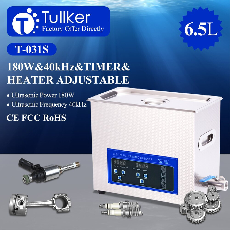 Tullker T-031S 6.5L Ultrasound Washer Oil Rust Degrease Rinse Tullker T-031S 6.5L Ultrasound Washer Oil Rust Degrease Rinse