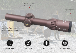 Vector Optics Continental x6 1-6x24 Tactical LPVO Riflescope FDE