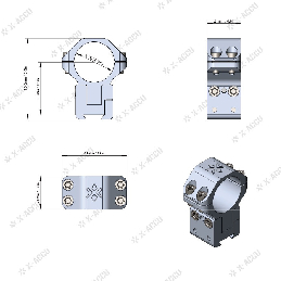 Vector Optics X-ACCU 25.4mm 1in Adjustable Elevation Dovetail Rings