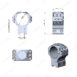 Vector Optics 30mm X-Accu 1.25in Profile Dovetail Scope Rings