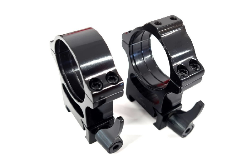 Rusan Weaver rings (one ring has interface for adapters) - 30 mm, quick-release Rusan Weaver rings (one ring has interface for adapters) - 30 mm, quick-release