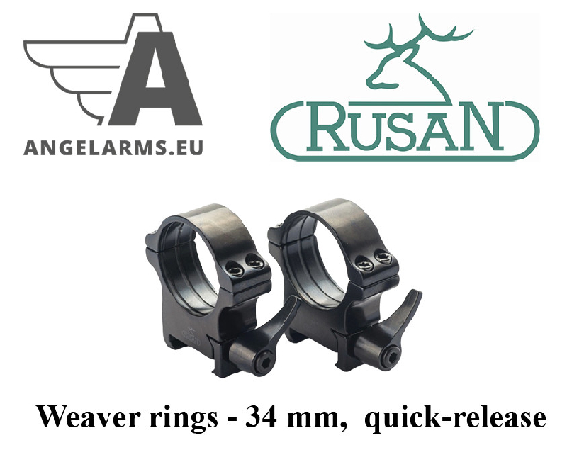 Rusan Weaver rings - 34 mm, quick-release Rusan Weaver rings - 34 mm, quick-release