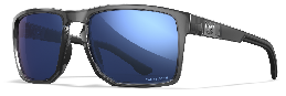 Wiley-X FOUNDER Captivate Polarized Blue Mirror, Gloss Crystal Grey