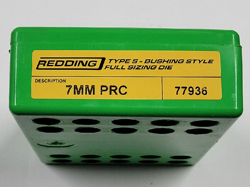 Redding Type-S Full Length Bushing Size Die 7mm PRC Redding Type-S Full Length Bushing Size Die 7mm PRC