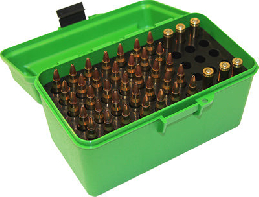 MTM H50-RM-10 - Deluxe Ammo Box 50 Round Handle 22-250 243 308