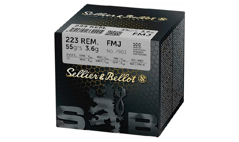 Sellier & Bellot 223 REM. FMJ 55gr/3.6g Ammunition Sellier & Bellot 223 REM. FMJ 55gr/3.6g Ammunition